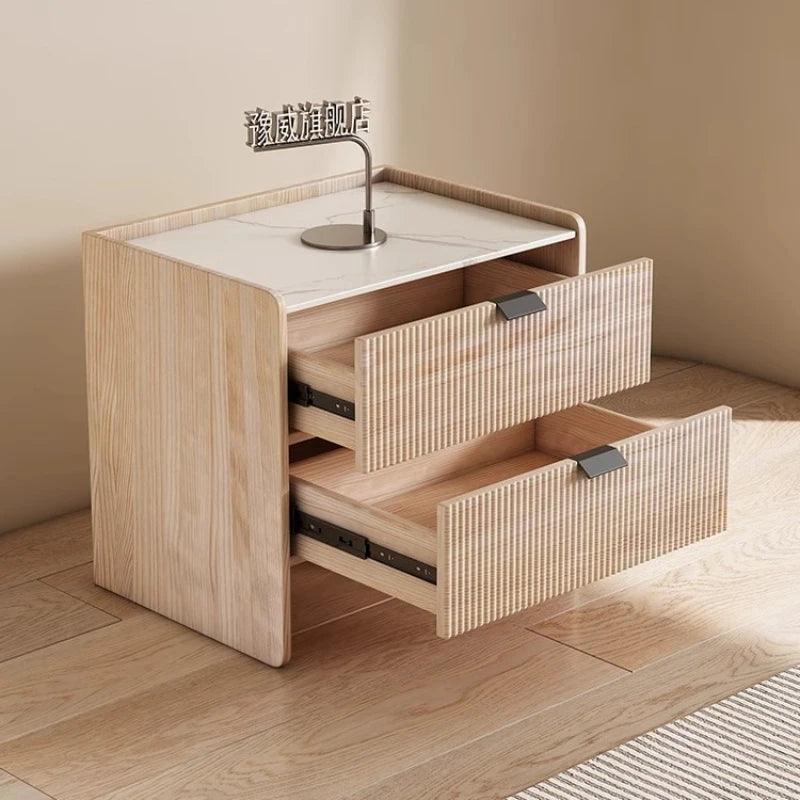 Nightstand Cheap Bedside Table Room Narrow Coffee Tables Living Auxiliary Open Cabinets Floating Sofa Side Nachttisch Bed Wood - Pacisia
