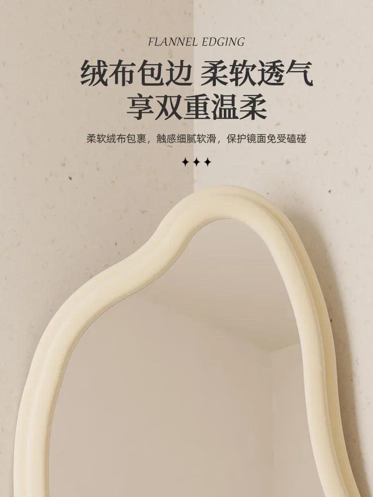 Internet celebrity full body home light luxury style dressing mirror wall mounted French retro floor mirror bedroom - Pacisia