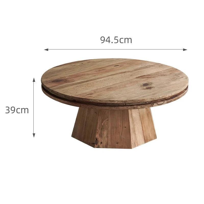 French Vintage Traditional Coffee Table Wooden Kitchen Korea Low Side Table Antique Round Arredamento Living Room Accessories - Pacisia