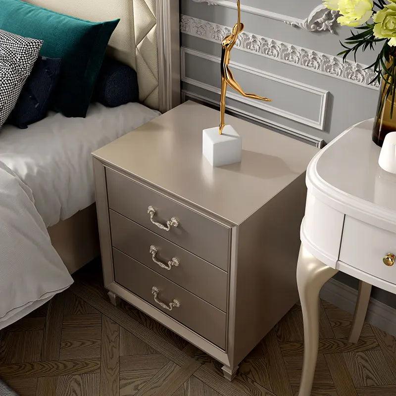 Solid Wood Luxury Nightstands Mid Century Bedroom Vintage Aesthetic Bedside Table Design Simple Table De Chevet Home Furniture - Pacisia