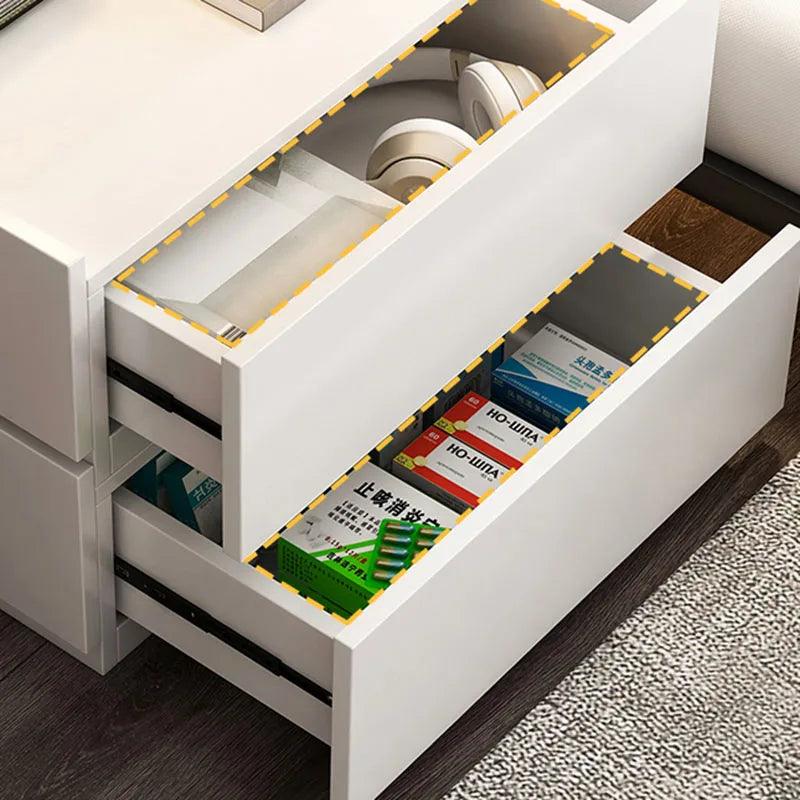 Hanging Mini Nightstands Organizers Luxury Italian Organizers Narrow Bedside Table Mobile Bedroom Table De Chevet Home Furniture - Pacisia