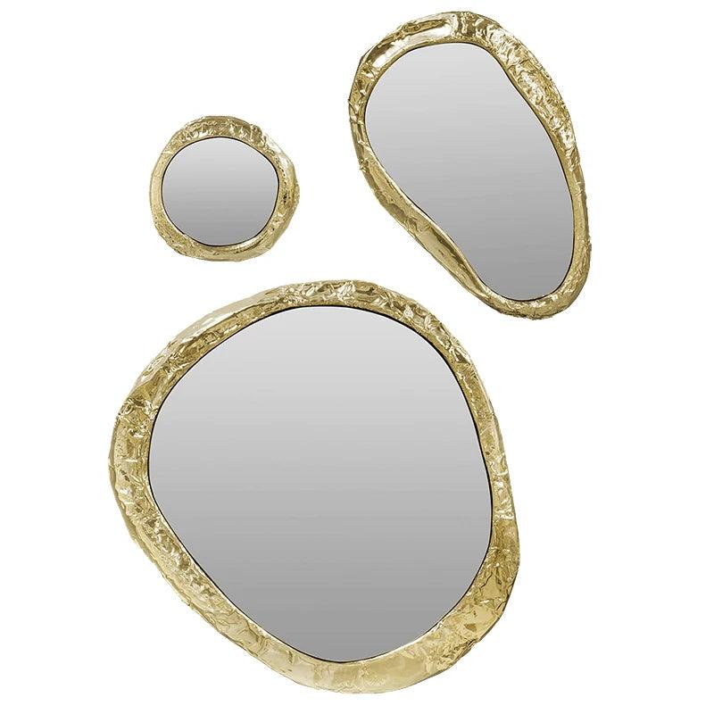 Wall Nordic Glass Irregular Mirrors Nordic Bathroom Art Luxury Modern Mirrors Crafts Girl Specchi Decorativi Home Decorating - Pacisia