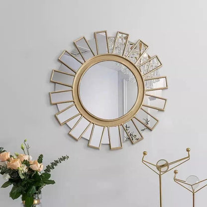 Nordic Hanging Mirrors Aesthetic Round Irregular Art Mirrors Bathroom Makeup Luxury Adornos Para El Hogar Home Decoration - Pacisia