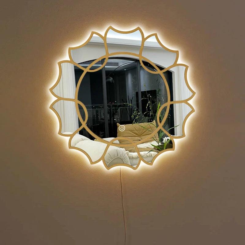 Shower Irregular Mirrors Vanity Design Macrame Aesthetic Mirrors Quality Funky Specchi Decorativi Home Decoration Accessories - Pacisia