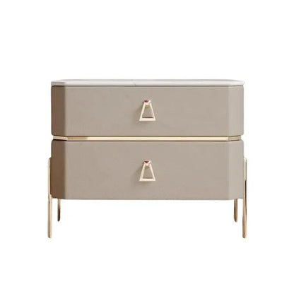 Gold Modern Nightstands Lamp Wireless Charging Smart Drawers Bedside Table Handle Living Room High Quality Mesilla Furniture - Pacisia