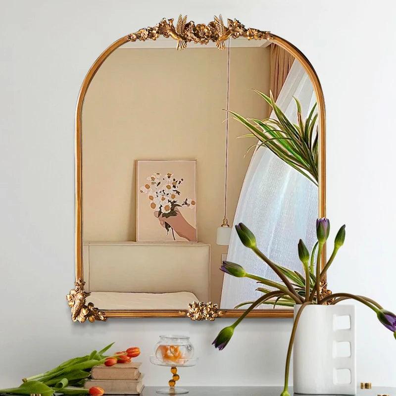 Shower Wall Mirror Antique Large Metal Vanity Mirror Korean Aesthetic Espejo De Cuerpo Completo Home Decoration Living Room - Pacisia