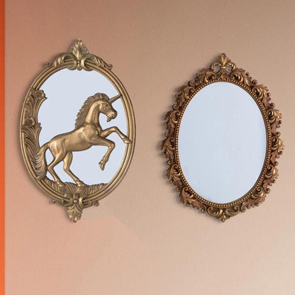 Luxury Decorative Mirrors Antique Circle Glass Nordic Circle Decorative Mirrors Wall Pegatina Espejo Decoration Aesthetic - Pacisia