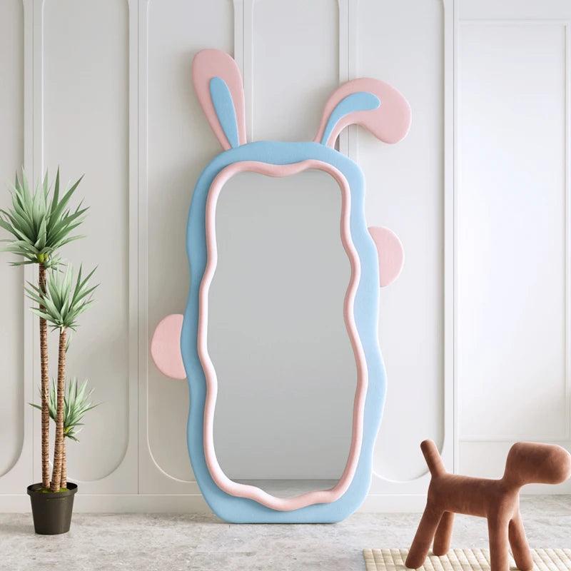 Cute Girls Decorative Mirrors Standing Large Length Floor Decorative Mirrors Long Glass Espejo Adhesivo Pared Room Aesthetic - Pacisia