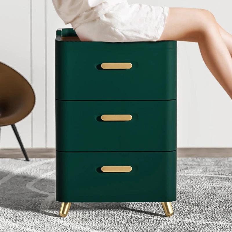 Plastic Drawers Nightstand Multifunction Makeup Hallway Design Nightstand Table Camping Garden Table De Chevet Library Furniture - Pacisia