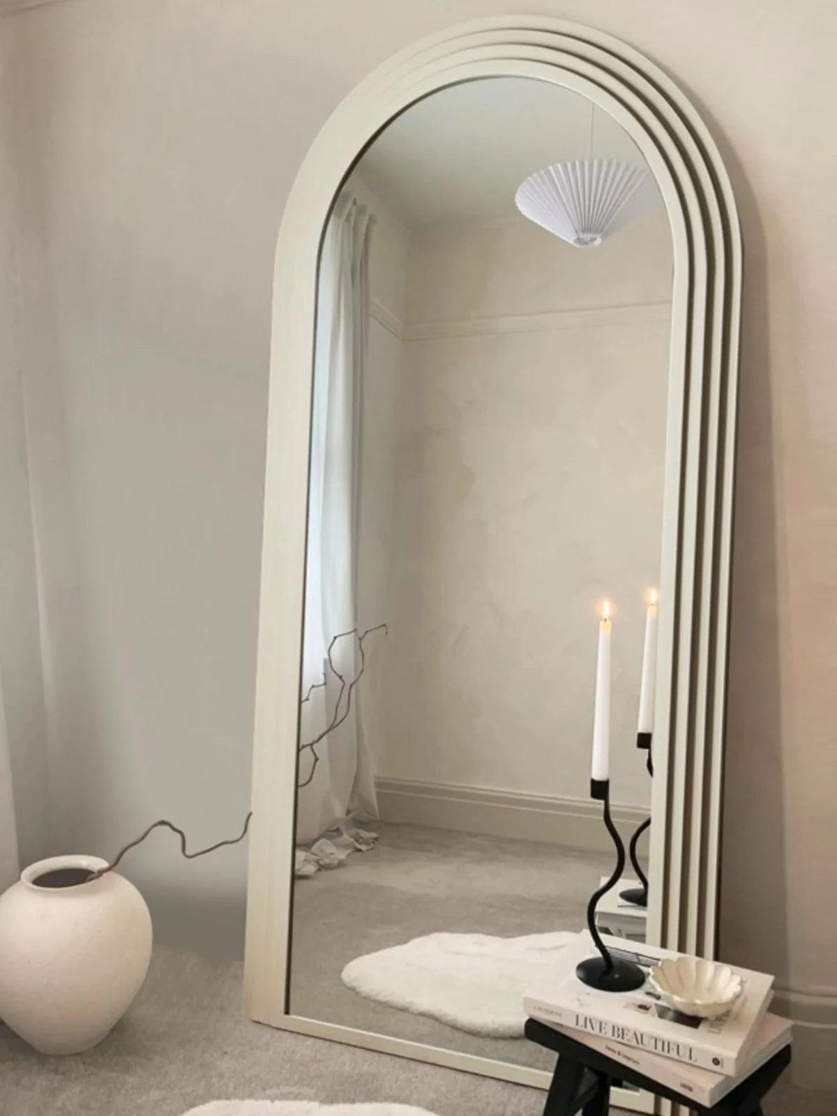French light luxury style Full-length mirror Creative arched mirror Home Decor Dressing Mirror Clothing store HD Large Mirror - Pacisia