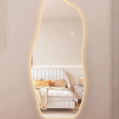 Quality Girls Decorative Mirrors Light Irregular Hallway Wall Mirror Bathroom Large Espejo Cuerpo Entero Home Decoration - Pacisia