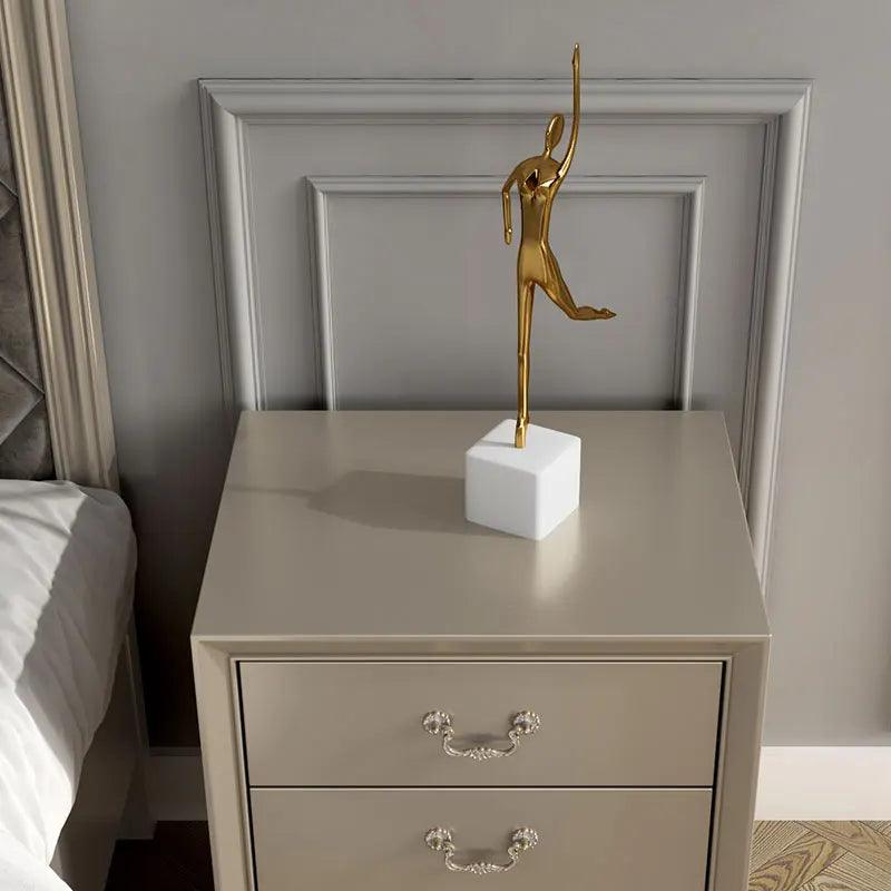 Solid Wood Luxury Nightstands Mid Century Bedroom Vintage Aesthetic Bedside Table Design Simple Table De Chevet Home Furniture - Pacisia