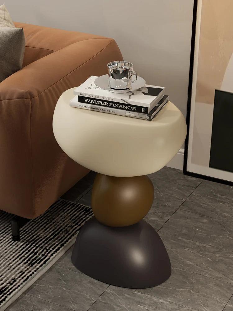 Creative Nordic small side table, minimalist modern small coffee table, corner table, high-end creamy home decoration furniture - Pacisia