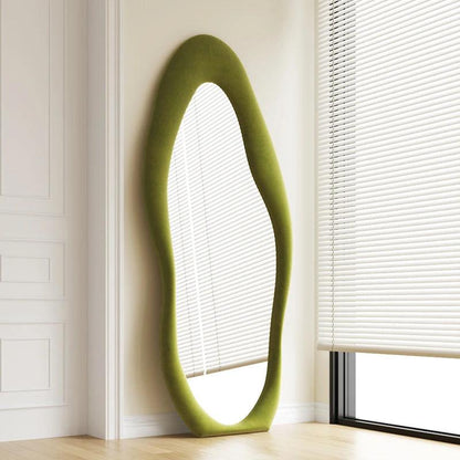 Irregular Larger Decorative Mirrors Nordic Toilet Wavy Aesthetic Decorative Mirrors Bedroom Miroir Mural Home Decoration - Pacisia