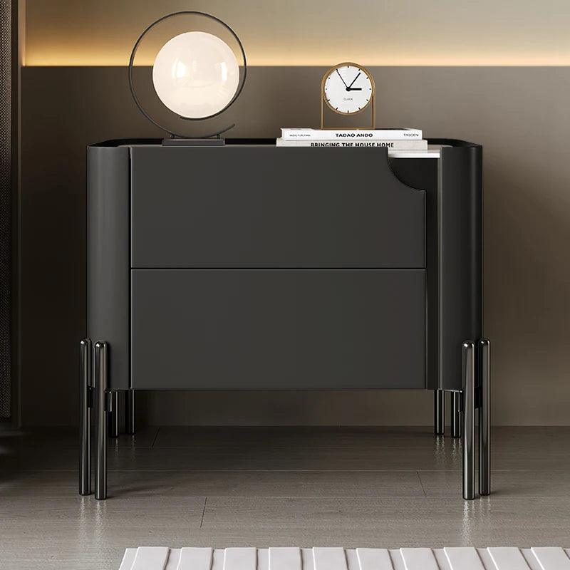 Pretty Italian Nightstands Aesthetic Luxury Storage White Minimalist Bedside Table Drawers Modern Table De Chevet Home Furniture - Pacisia