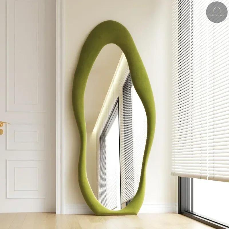 Large Wall Decorative Mirror Nordic Hanging Floor Irregular Cosmetic Full Body Mirror Bathroom Espejo Joyero Decoration Home - Pacisia