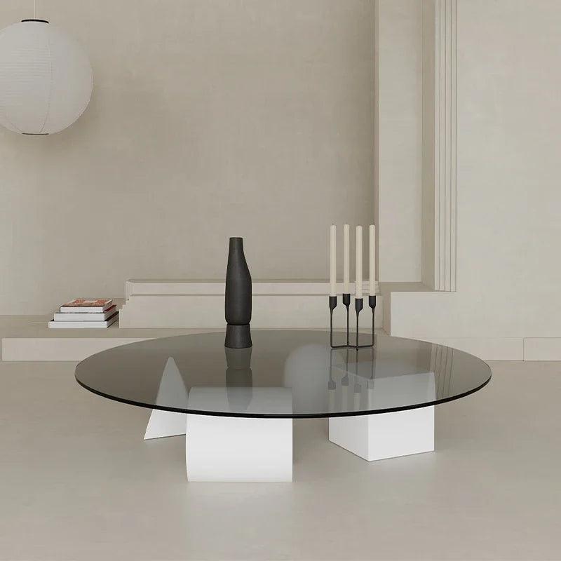 Modern Luxury Coffee Tables Round Living Room Unique Minimalist Coffee Tables Glass Design Stoliki Kawowe Home Furniture - Pacisia