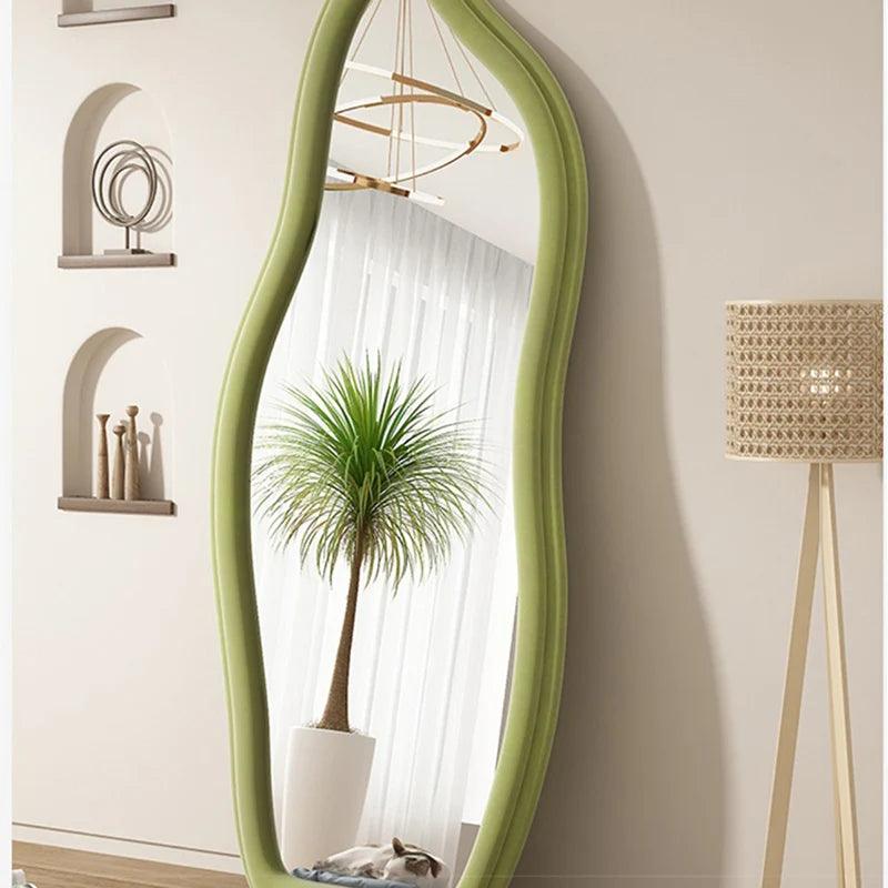 Unbreakable Wall Mirror Irregular Bedroom Salon Compact Mirror Asymmetric Aesthetic Espejo De Cuerpo Completo Home Decoration - Pacisia
