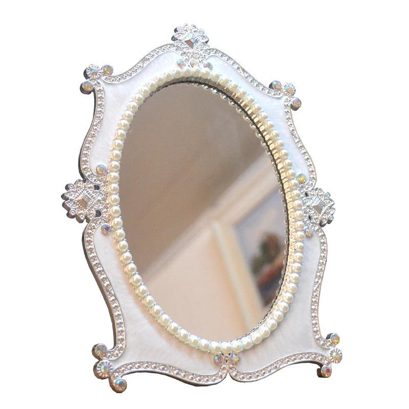 Oval Irregular Mirrors Aesthetic Living Room Cute Shower Mirrors Makeup Nordic Espejos Decorativos De Pared Home Decoration - Pacisia