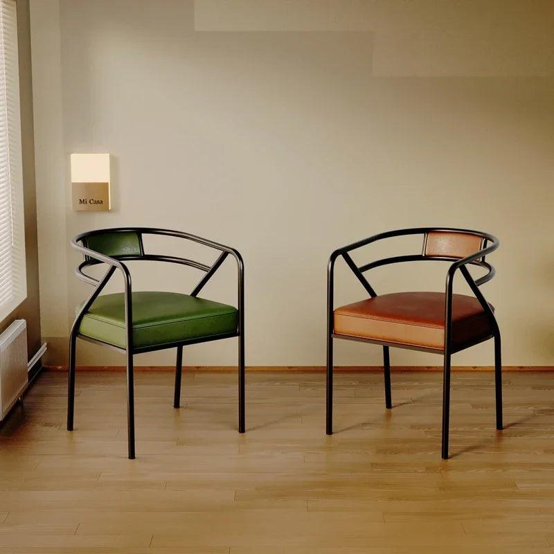 Gold Beautiful Dining Chairs Green Metal Elegant Modern Hotel Dinning Chair High Floor Design Chaise Salle A Manger Furnitures - Pacisia
