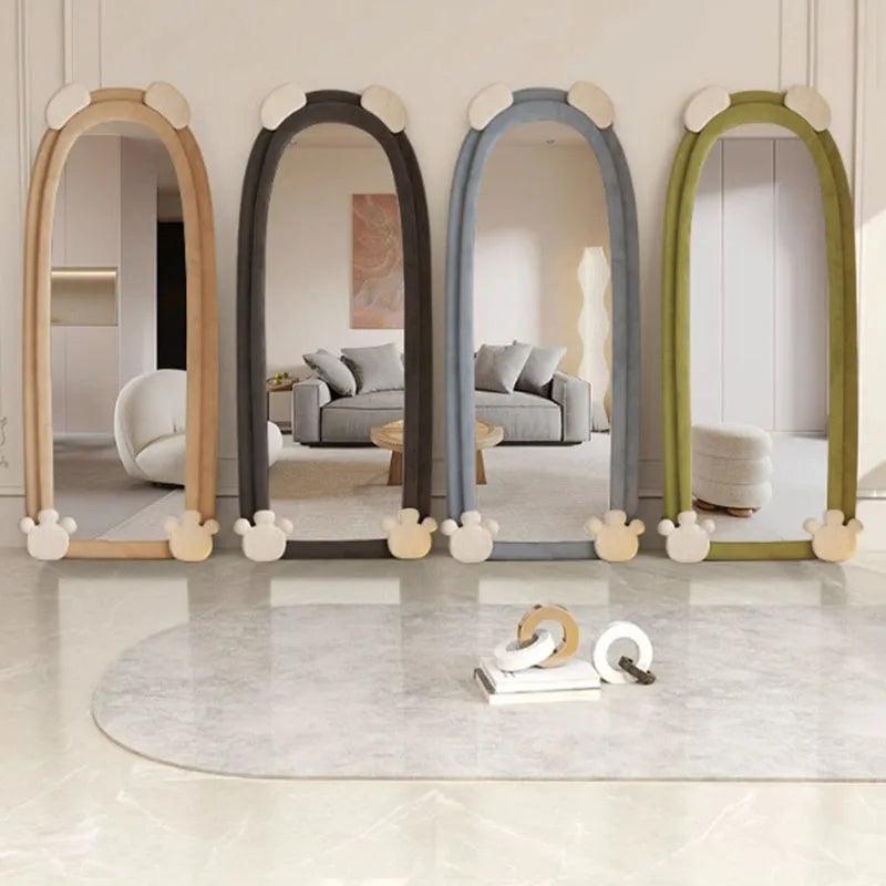 Full Body Nordic Mirrors Aesthetic Makeup Living Room Floor Mirrors Irregular Cute Adornos Para El Hogar Decoration Home - Pacisia