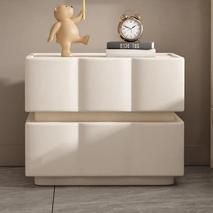 Hidden Cortex Nightstand Black Luxury High-end White Art Bedside Table Two Doors Simplicity Table De Chevet Bedrooms Furniture - Pacisia