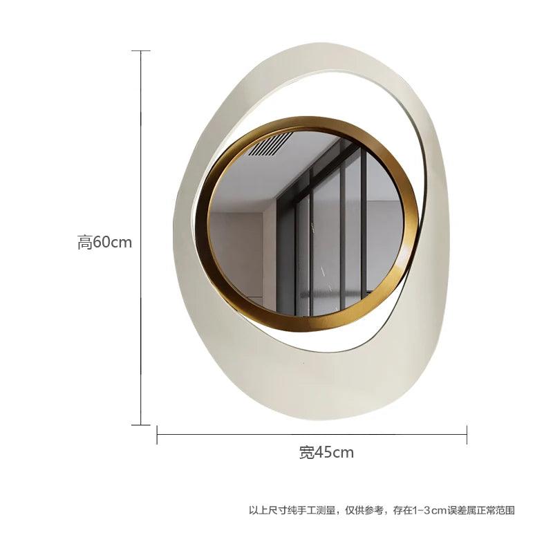 Bedroom Irregular Decorative Mirrors Wall Luxury Golden Wavy Decorative Mirrors Nordic Espejos Cuerpo Entero House Decoration - Pacisia