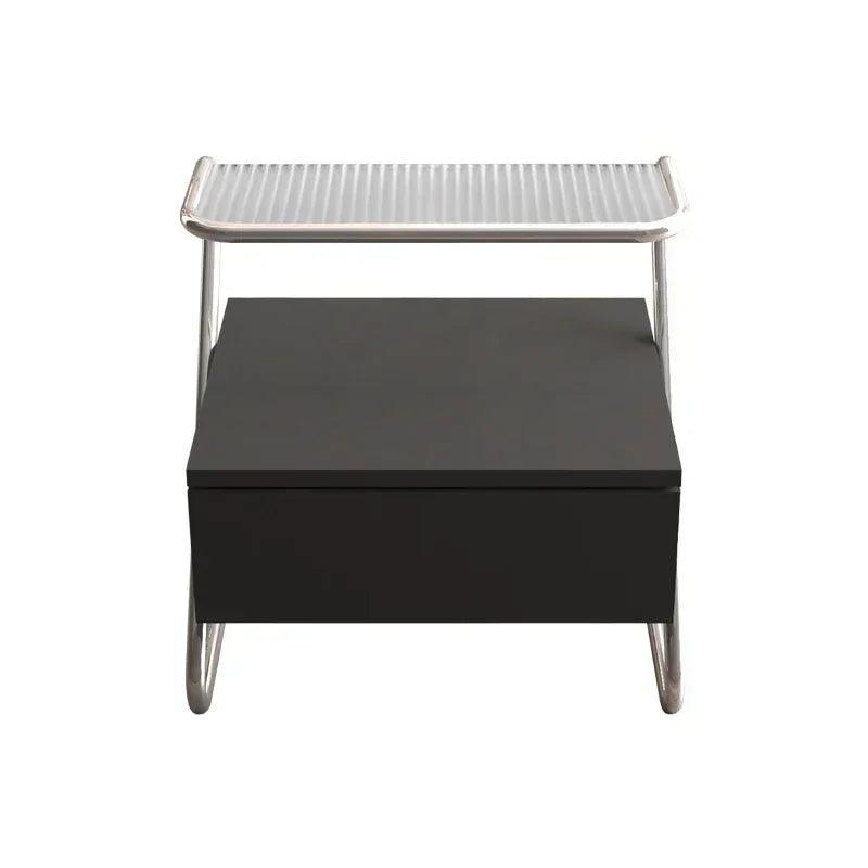 Luxury Mid Century Modern Bedside Table Glass Nightstands Small Unique Storage Cabinet Table De Chevet Home Furniture KMNS - Pacisia