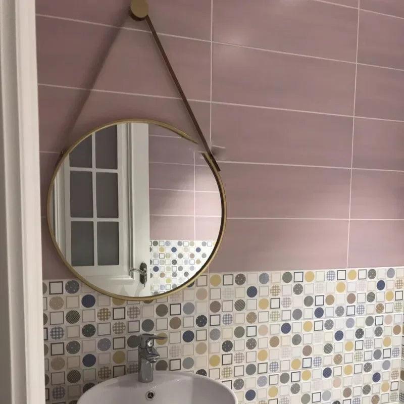 Vanity Round Mirrors Unbreakable Salon Makeup Nordic Mirrors Haircut Glass Specchio Da Parete Home Decoration Accessories - Pacisia