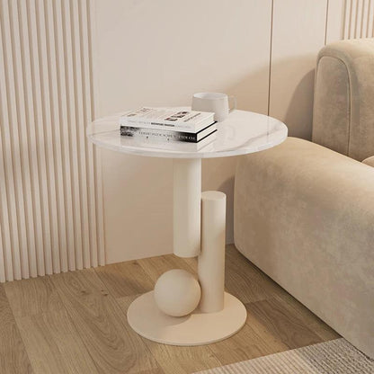 Lacquered White Coffee Table Round Designer Dressing Auxiliary Modern Coffee Table Marble Muebles Para El Hogar Garden Furniture - Pacisia