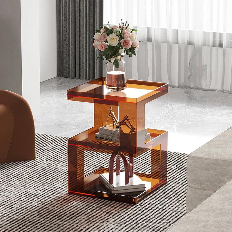 Bedroom Luxury Nightstands Italian Acrylic Nordic Transparent Side Table Center Organizers Simple Table De Chevet Home Furniture - Pacisia
