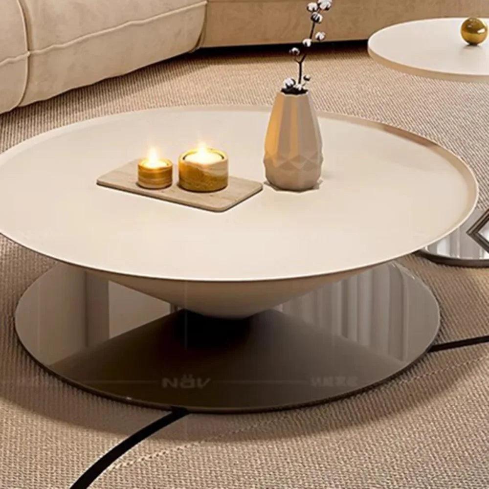 Aesthetic Modern Coffee Tables Nordic Round Organizer Light Luxury Side Table Multipurpose Small Apartment Mesa Home Furniture - Pacisia