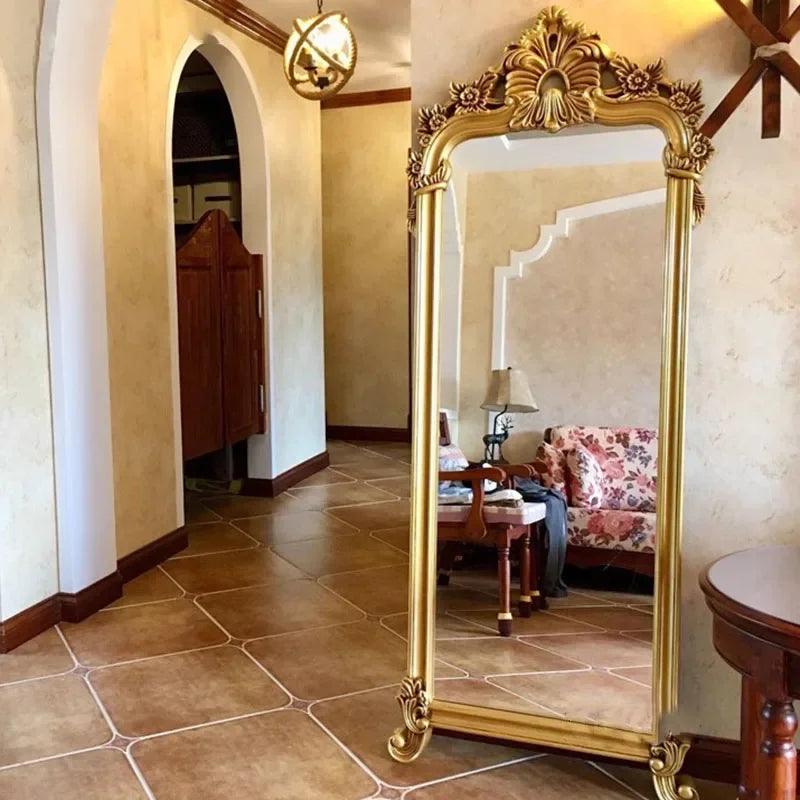 Frame Floor Mirrors Vanity Aesthetic Print Irregular Mirrors Luxury Girls Unbreakable Specchi Decorativi Bedroom Decoration - Pacisia
