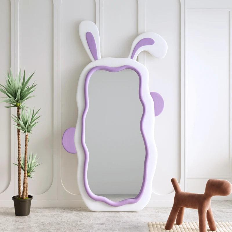 Cute Girls Decorative Mirrors Standing Large Length Floor Decorative Mirrors Long Glass Espejo Adhesivo Pared Room Aesthetic - Pacisia
