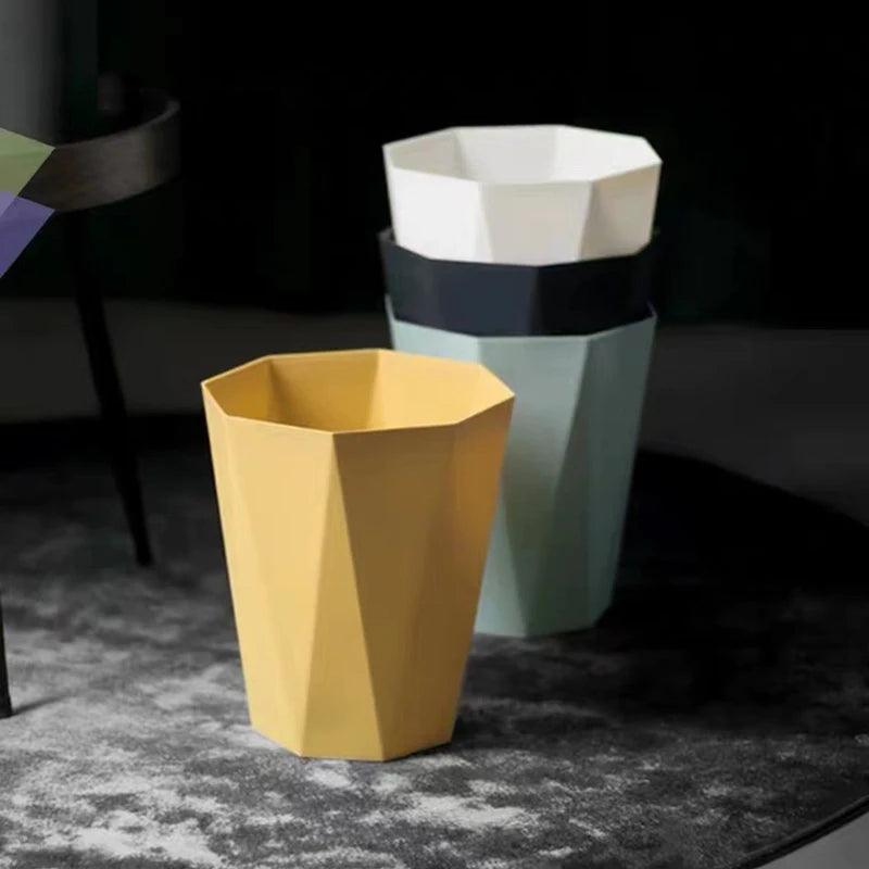 Household Trash Can Open Trash Basket Large-capacity Plastic Basket Toilet Paper Basket for Bathroom Bedroom Kitchen Office - Pacisia