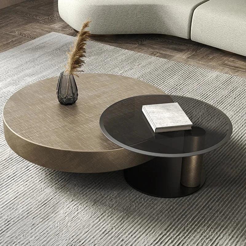 Round Luxury Coffee Tables Metal Minimalist Living Room Modern Coffee Tables Design Nordic Tavolino Da Salotto Home Furniture - Pacisia