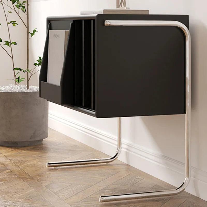 Italian Luxury Nightstands Black Vintage Center Design Simple Bedside Table Narrow Minimalist Table De Chevet Bedroom Furniture - Pacisia