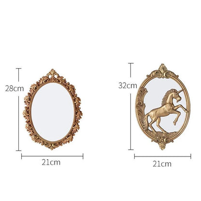 Luxury Decorative Mirrors Antique Circle Glass Nordic Circle Decorative Mirrors Wall Pegatina Espejo Decoration Aesthetic - Pacisia