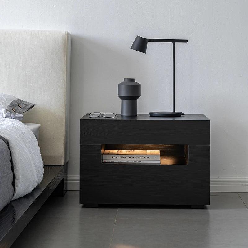 Wood Nightstand Lateral Bed Table Nordic Drawers Side Table Modern Closets Designer Tocador Mueble Maquillaje Luxury Furniture - Pacisia