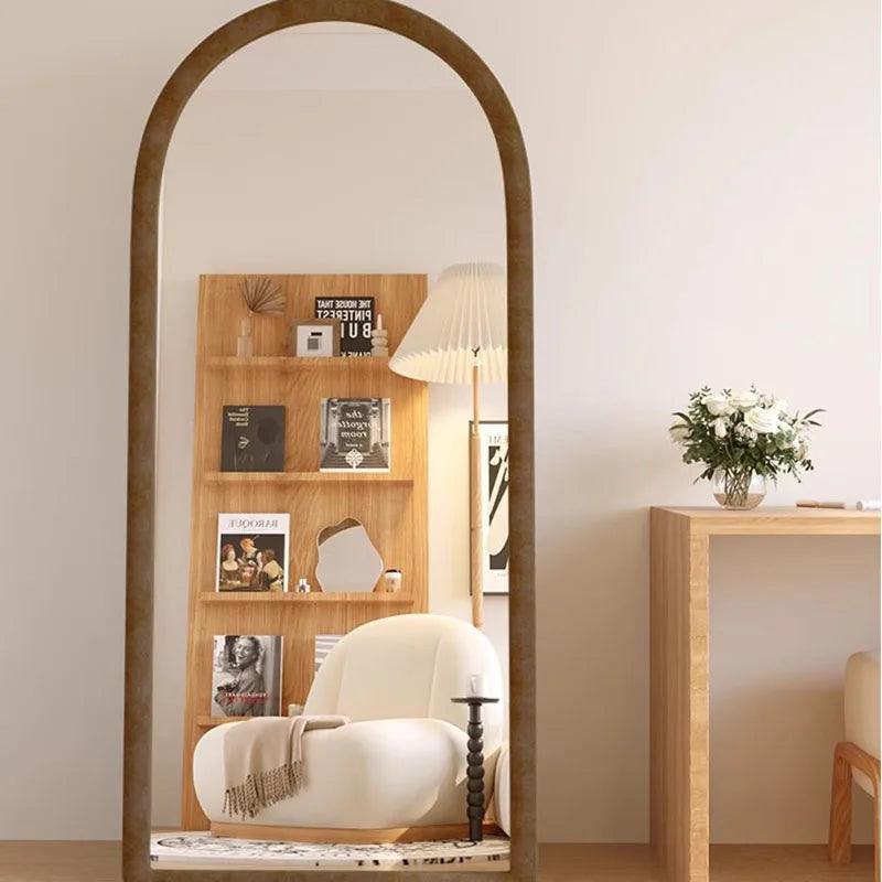Large Standing Mirrors Korean Frame Arch Compact Mirrors Full Body Unbreakable Espejo De Cuerpo Completo Decor Home Interior - Pacisia