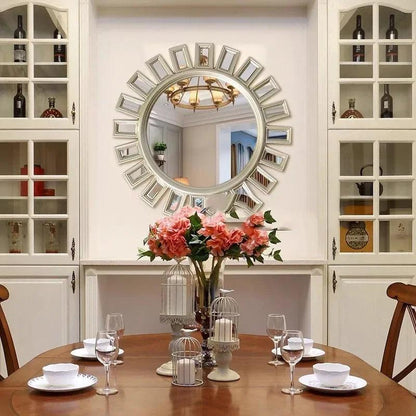 Nordic Hanging Mirrors Aesthetic Round Irregular Art Mirrors Bathroom Makeup Luxury Adornos Para El Hogar Home Decoration - Pacisia