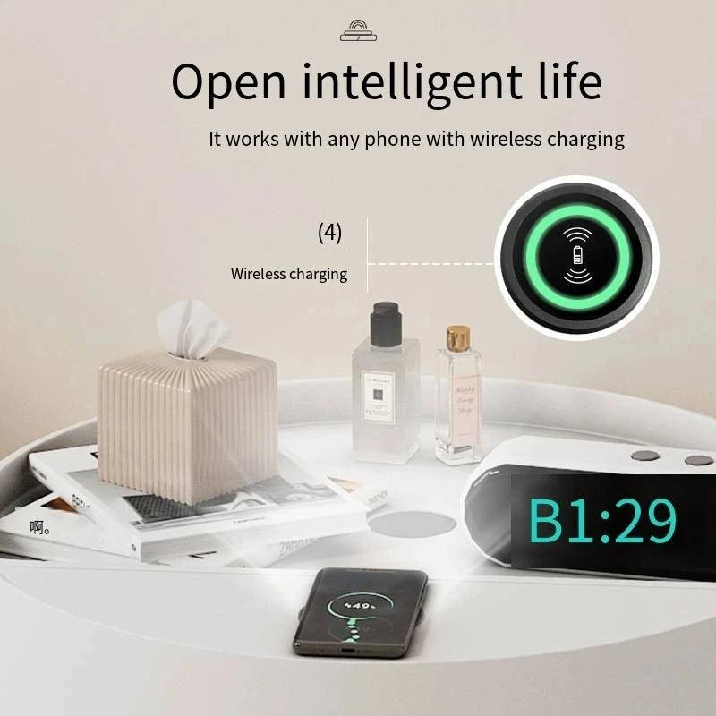 Simple Nightstand Intelligent Wireless Charging Nordic Nightstand Waterproof Anti-fouling Anti-scratch Large Space Storage Table - Pacisia