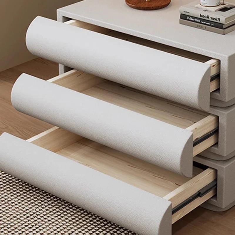 Cream Style Bedside Table Small Modern Nightstands Multifunction Minimalist Storage Cabinet Mesa De Cabeceira Furniture HYNS - Pacisia