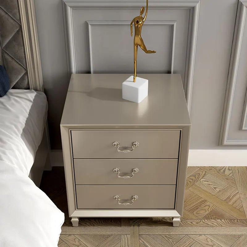 Solid Wood Luxury Nightstands Mid Century Bedroom Vintage Aesthetic Bedside Table Design Simple Table De Chevet Home Furniture - Pacisia