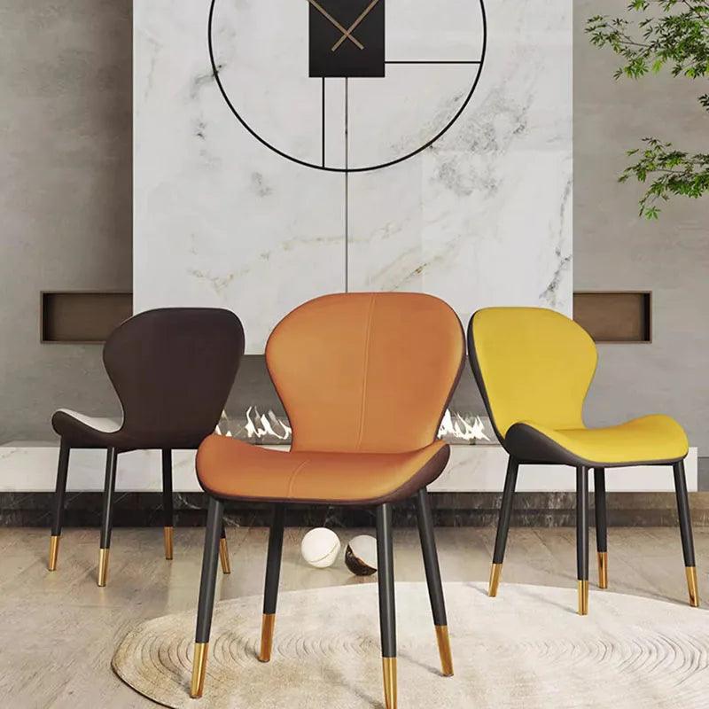 Cushion Metal Dining Chairs Modern Comfortable Gray Designer Chair Leg Protector Aesthetic Meuble Salon Italian Style Furniture - Pacisia