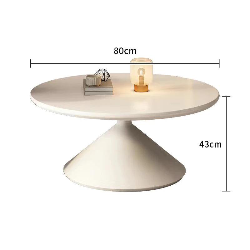 Aesthetic White Coffee Tables Minimalist Premium Unique Round Side Table Nordic Modern Mesas De Centro Para Sala Furniture - Pacisia