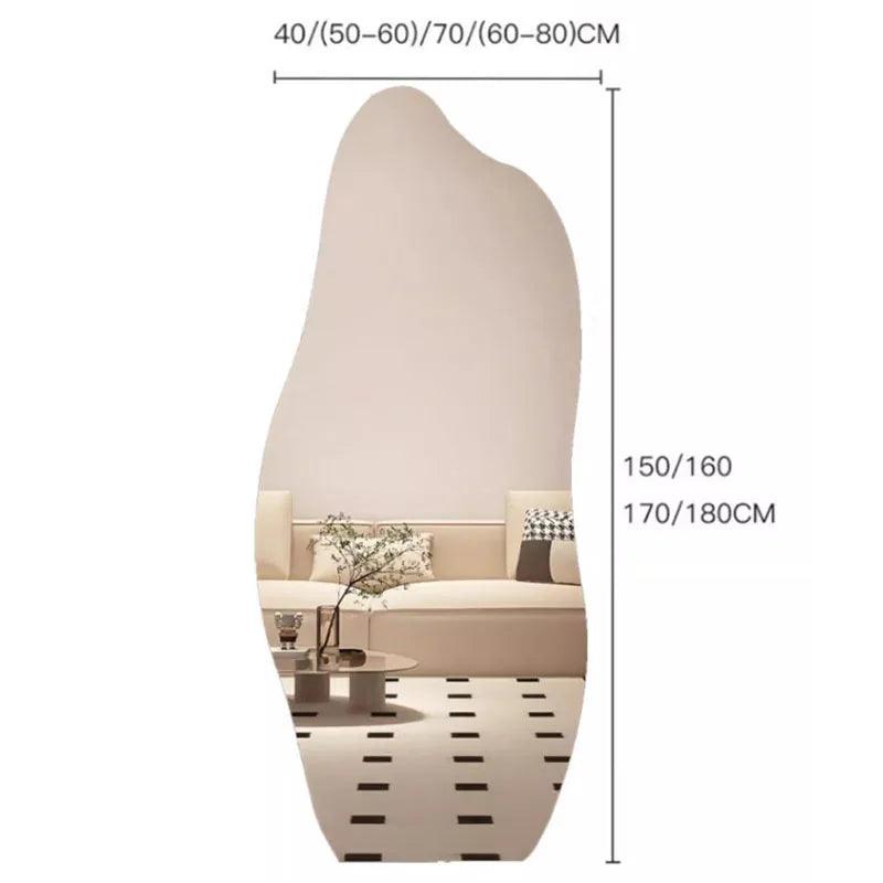Quality Girls Decorative Mirrors Light Irregular Hallway Wall Mirror Bathroom Large Espejo Cuerpo Entero Home Decoration - Pacisia