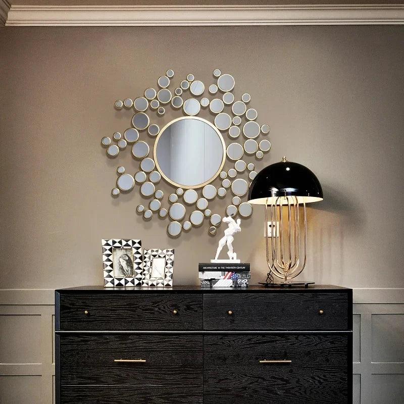 Modern Aesthetic Decorative Mirror Living Room Large Wall Mirror Home Design Luxury Custom-made Miroir Chambre Wall Decor - Pacisia