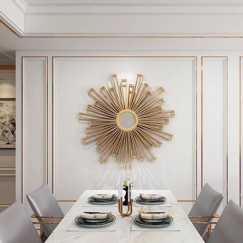 Nordic Living Room Mirrors Aesthetic Gold Frame Round Irregular Mirrors Art Makeup Espejos Decorativos De Pared Decoration Home - Pacisia