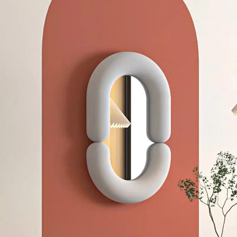 Women Makeup Mirror Oval Wall Quality Luxury Unbreakable Bedroom Bathroom Mirrors Small Design Room Decor - Pacisia